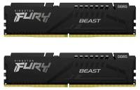 Оперативная память для компьютера 32Gb (2x16Gb) PC5-44800 5600MHz DDR5 DIMM CL40 Kingston FURY Beast Black (KF556C40BBK2-32)