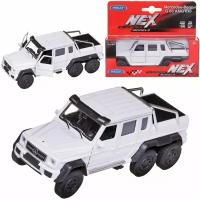 Машинка Welly 1:38 MERCEDES-BENZ G63 AMG 6X6 белая 43704W/белая