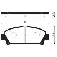 Колодки тормозные передние SP1466 для Toyota Rav 4 2.0VVT-I 2006> / Avensis 1.6VVTi-2.0VVTi .1999-03