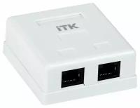 Розетка компьютерная 2-м ОП RJ45 кат.5E UTP ITK CS2-1C5EU-22