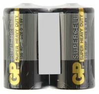 Батарейка солевая GP Supercell Super Heavy Duty, 13S R20Р, 1.5В, спайка, 2 шт