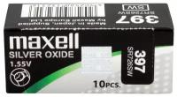 Батарейка Maxell 397 (10 шт) SR59/Элемент питания Максел 397 (SR726SW)