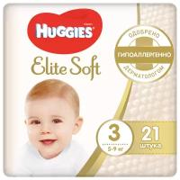 Huggies подгузники Elite Soft 3 (5-9 кг), 21 шт., белый