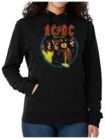 Худи DreamShirts Studio AC/DC / Эй-си Ди-си / Винтаж / Толстовка Женская Черная 44