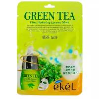 Ekel Тканевая маска для лица с экстрактом зеленого чая Green Tea Ultra Hydrating Essence Mask 25г Упаковка 10 шт