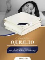 CLASSIC by T Одеяло всесезонное Мерино, шерсть мериноса, цвет: светло-бежевый (140х200 см)