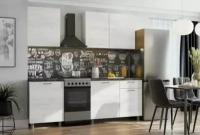 Кухонный гарнитур Лаванда 1.7 м, сосна санторини, столешница 26мм