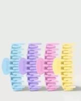 Зажимы краб для волос Framar Claw Clips Pastel цвета пастели, 4 шт