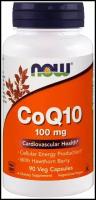 Коэнзим Q10 Now Foods с боярышником (CoQ10), 100 мг, 90 капсул