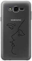 Силиконовый чехол с принтом Faces для Samsung Galaxy J7 Neo / Самсунг Джей 7 Нео