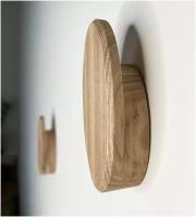 Крючок настенный деревянный прозрачный/EPSOLO/натуральное дерево/надежное крепление/4 цвета/1 ШТ/для прихожей/для ванной/для кухни