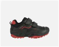 Туфли для мальчика, GEOX, J261VA0MEFUC0048, чёрный/красный, размер - 31