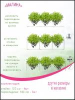 Опора металлическая для кустов Малины длина 300см высота 120см