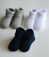 Носки Belino 3 пары, размер 0-6 месяцев, белый