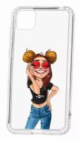 Чехол для Huawei Honor 9S Kruche Print Smiling, пластиковая накладка, силиконовый бампер с защитой камеры, защитный прозрачный кейс с рисунком