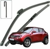 Дворники Nissan Juke YF15 Ниссан Жук УФ15 2011 2012 2013 2014 Щетки стеклоочистителя бескаркасные к-т 2 шт, 550мм-350мм