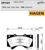 Колодки тормозные передние GP1381 Sangsin Brake GP1381