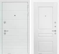 Входная белая дверь TRENDO в квартиру ПИК с внутренней панелью 03, цвет белый софт, размер по коробке 960х2050, правая