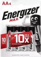 Батарейка Energizer Max AA/LR6 (Пальчиковые), в упаковке: 4 шт