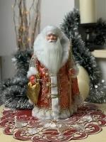 Дед Мороз в красной шубе под елку 33 см ручная работа/новогодний декор/игрушки под елку