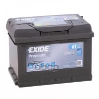 Exide Ea612 Premium_аккумуляторная Батарея! 19.5/17.9 Евро 61Ah 600A 242/175/175 Carbon Boost EXIDE арт. EA612