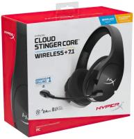 Беспроводная компьютерная гарнитура HyperX Cloud Stinger Core Wireless + 7.1, черный