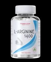 L-Arginine 1400, Green Line Nutrition L-Аргинин 100 капсул аминокислота