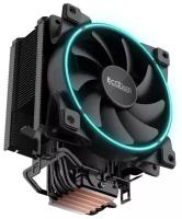 Кулер PCCooler GI-X6B S775/115X/AM2/AM3/AM4 (24 шт/кор, TDP 160W, вент-р 120мм с PWM, Blue LED FAN, 5 тепловых трубок 6мм, 1000-1800RPM, 26.5dBa)