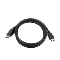 Кабель DisplayPort- Hdmi Cablexpert 7.5m 20M/19M, черный, экран [cc-dp-hdmi-7.5m]