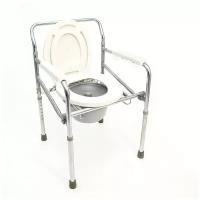 Кресло-стул с санитарным оснащением повышенной грузоподъемности (до 120 кг) FS894L Мега-Оптим для взрослых, пожилых людей и инвалидов