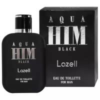 Lazell Туалетная вода для мужчин Aqua Him Black водный, фужерный, древесный, спрей 100 мл в футляре