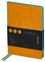 Записная книжка Berlingo Fuze, искусственная кожа, А6, 80 листов, оранжевый, цвет бумаги тонированный