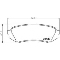 Колодки тормозные задние NISSHINBO NP1029