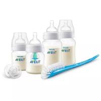 Philips AVENT Набор для кормления новорождённых Anti-colic SCD807/00, с рождения, белый/прозрачный