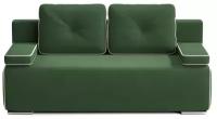 Мягкая мебель Диван кровать прямой Асти Зеленый Amigo green, обивка Велюр в гостиную, детскую, спальню, кухню, на дачу еврокнижка (192х93х78см)
