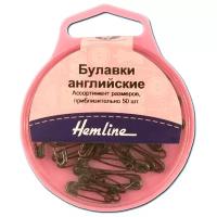 Булавки английские безопасные, ассорти 19+23 мм 19 мм, 23 мм чёрный HEMLINE 414.99/G002