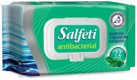 Salfeti Салфетки влажные, 72 шт, Salfeti Antibacterial, антибактериальные, крышка-клапан, 48397, 10 шт