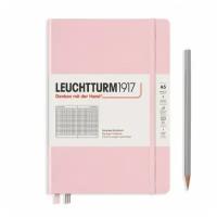 Блокнот Leuchtturm Medium A5 125л в клетку твердая обложка Розовый