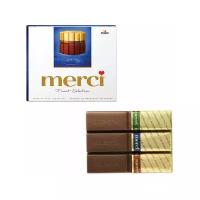 Конфеты шоколадные MERCI (Мерси), ассорти из молочного шоколада, 250 г, картонная коробка, 015416-00/35/49