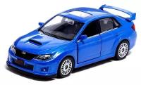 Автоград Машина металлическая SUBARU WRX STI, 1:32, инерция, открываются двери, цвет синий