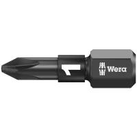 Бита ударная Wera PZ WE-057620, алмазное покрытие, хвостовик 1/4" C 6.3, PZ 1 x 25 мм, с держателем-еврослот