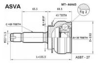 Граната наружная Asva MT-44A43 Mitsubishi: MR581309 MN147042 MN156463 MN156464 MN156490 MN156487 MR498969 MR498974