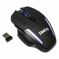 Мышь беспроводная Dialog MROK-10U LED USB Black