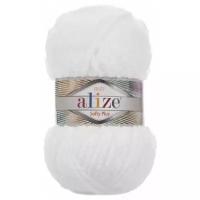 Пряжа Alize Softy Plus, 100 г, 120 м, 5 шт., 55 белый 120 м