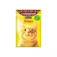 Friskies Паучи Кусочки в подливе с говядиной для кошек (12459441), 0,050 кг (10 шт)