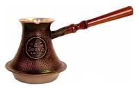 Турка JEZVA COFFEE медная армянская джезва ручной работы 420 мл, для индукционных плит