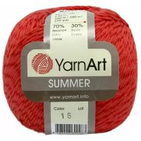 Пряжа для вязания YarnАrt 'Summer' 100гр 350м (70% хлопок, 30% вискоза) (16 алый), 4 мотка