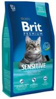 Brit Premium Cat Sensitive для взрослых кошек с чувствительным пищеварением Ягненок, 2 кг