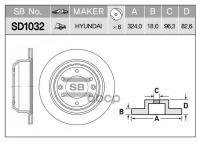 Диск тормозной задний Sangsin SD1032