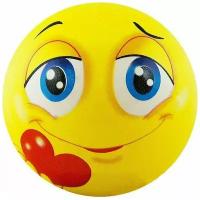 Мяч детский Funny Faces, арт. DS-PP 207, диаметр 12 см, пластизоль, желтый PALMON